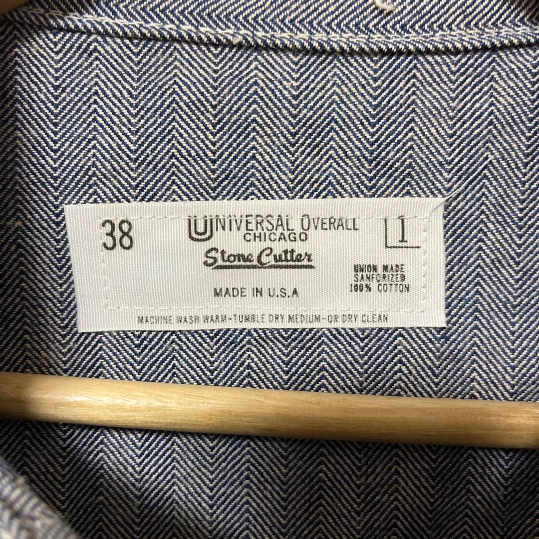 UNIVERSAL OVERALL ストライプカバーオール 38