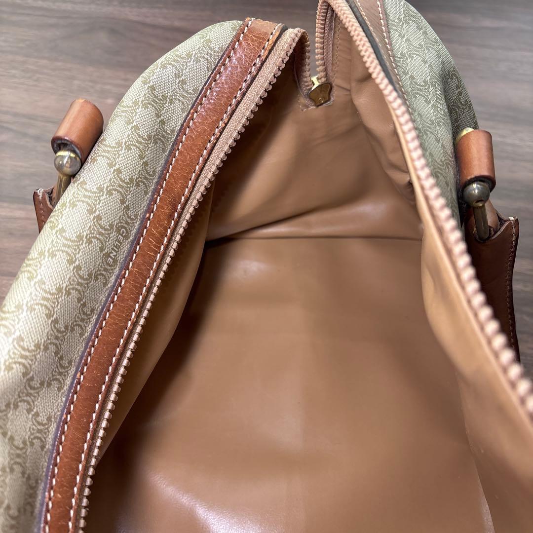 CELINE ボストンバッグ マカダム トリオンフ PVC レザー