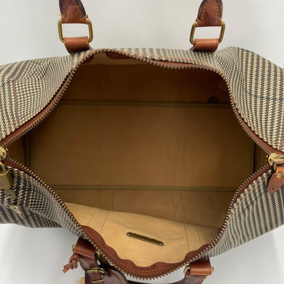 【希少・美品】 ポロラルフローレン 千鳥格子 チェック ボストンバッグ 2way