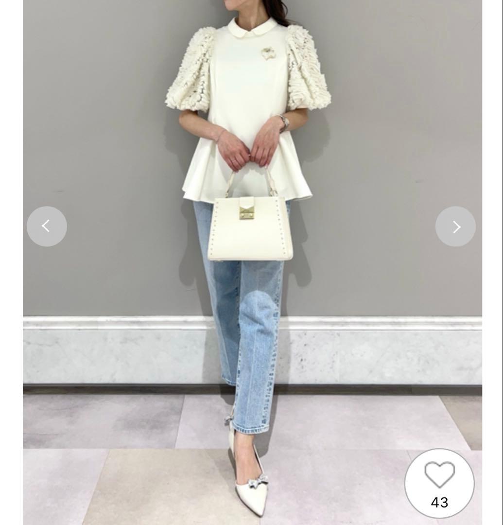 【美品】　セルフォード　ハイライズ美脚ストレッチテーパードデニムパンツ