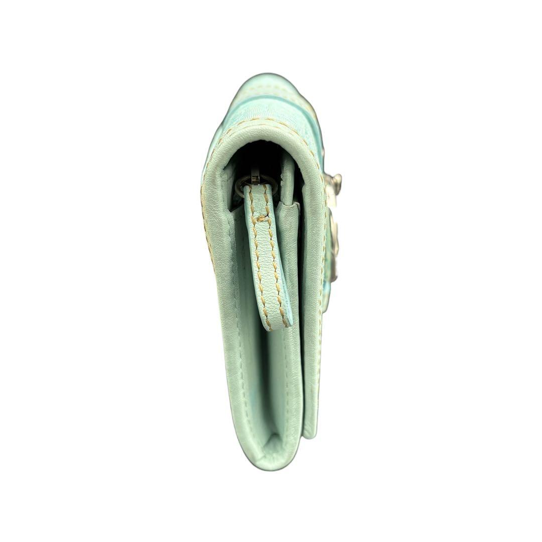 Coach Soho Mini Signature Flap Wallet 青