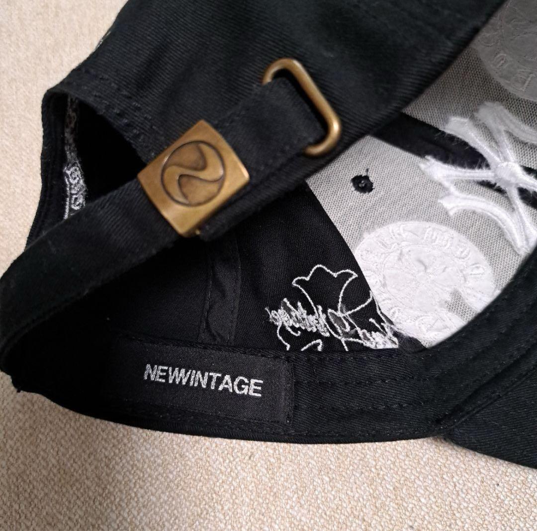 【激レア】newvintage NYロゴ スカルデザイン ブラックキャップ