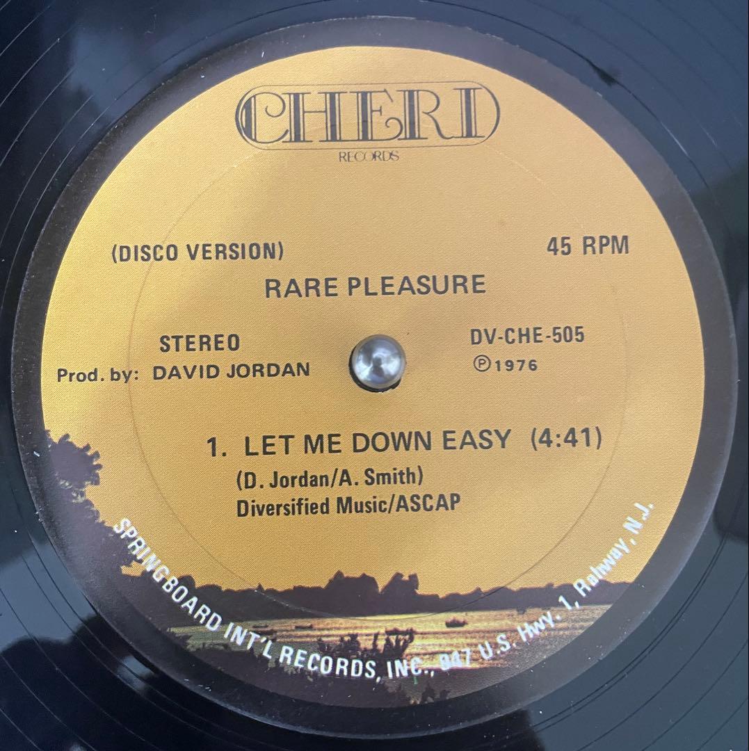 洋楽 RARE PLEASURE / LET ME DOWN EASY 12\"