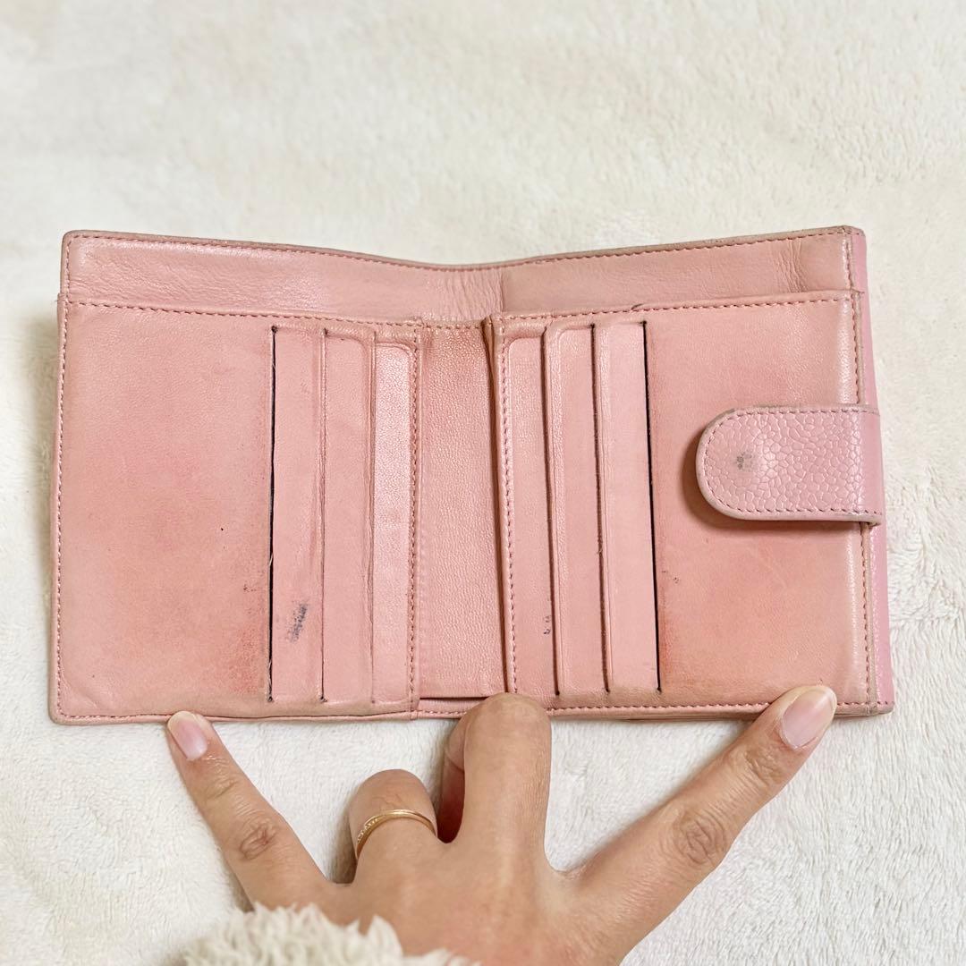 ✨正規品✨ CHANEL シャネル 二つ折り財布 ココマーク Wホック