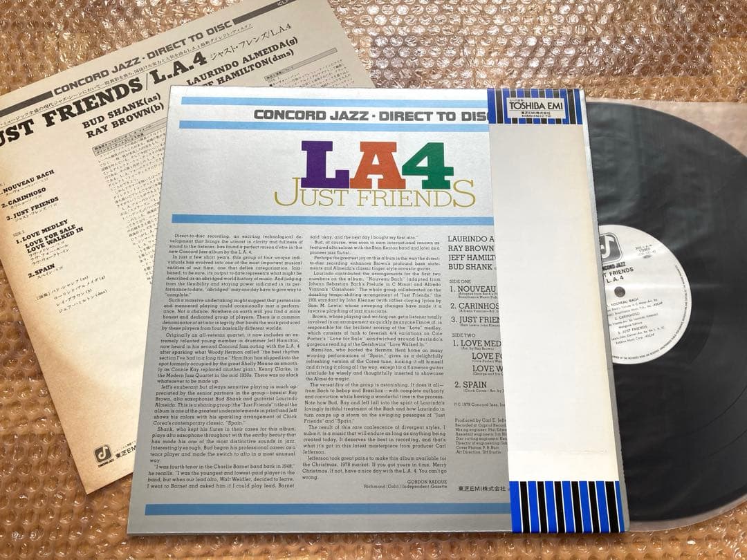 【美品良品ジャズ】LP L.A.4 //ジャスト・フレンズ/ライヴ/ザカ/
