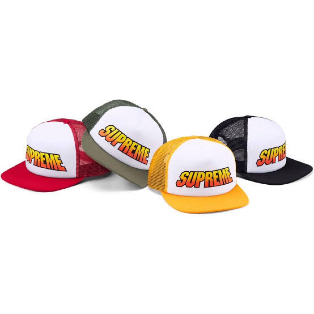 Supreme メッシュキャップ ホワイト/ブラック