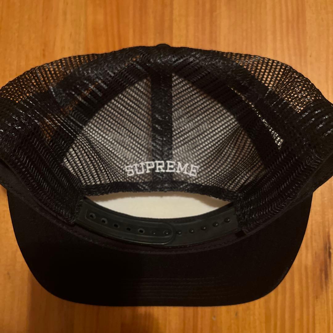Supreme メッシュキャップ ホワイト/ブラック