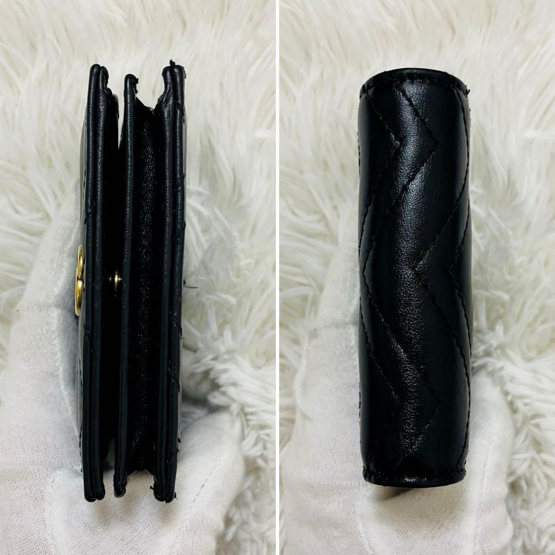 極美✨付属完備✨GUCCI 二つ折り財布 キルティング マーモントGG レザー