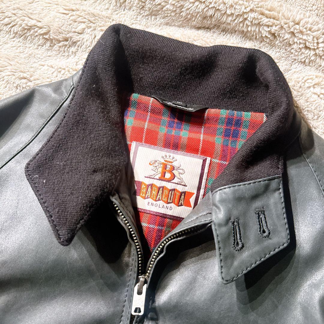 BARACUTA G9 ハリントン 深緑 ラムレザー Mサイズ ダブルジップ