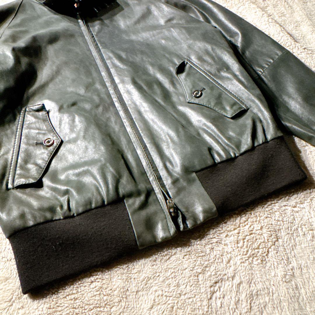 BARACUTA G9 ハリントン 深緑 ラムレザー Mサイズ ダブルジップ