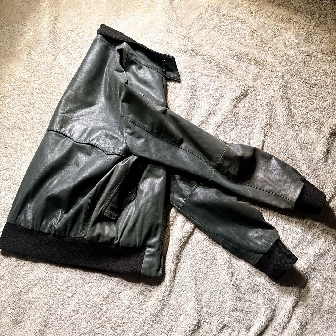 BARACUTA G9 ハリントン 深緑 ラムレザー Mサイズ ダブルジップ