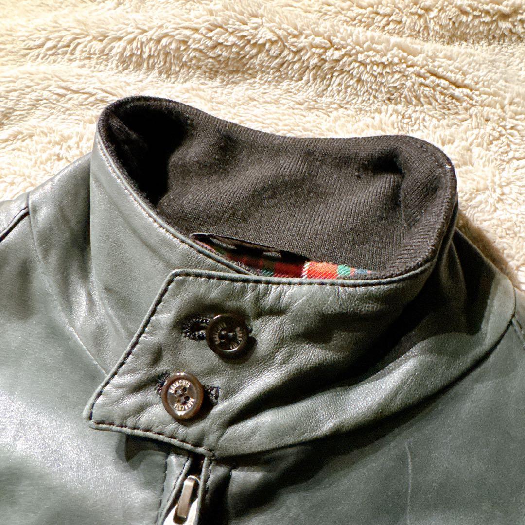 BARACUTA G9 ハリントン 深緑 ラムレザー Mサイズ ダブルジップ