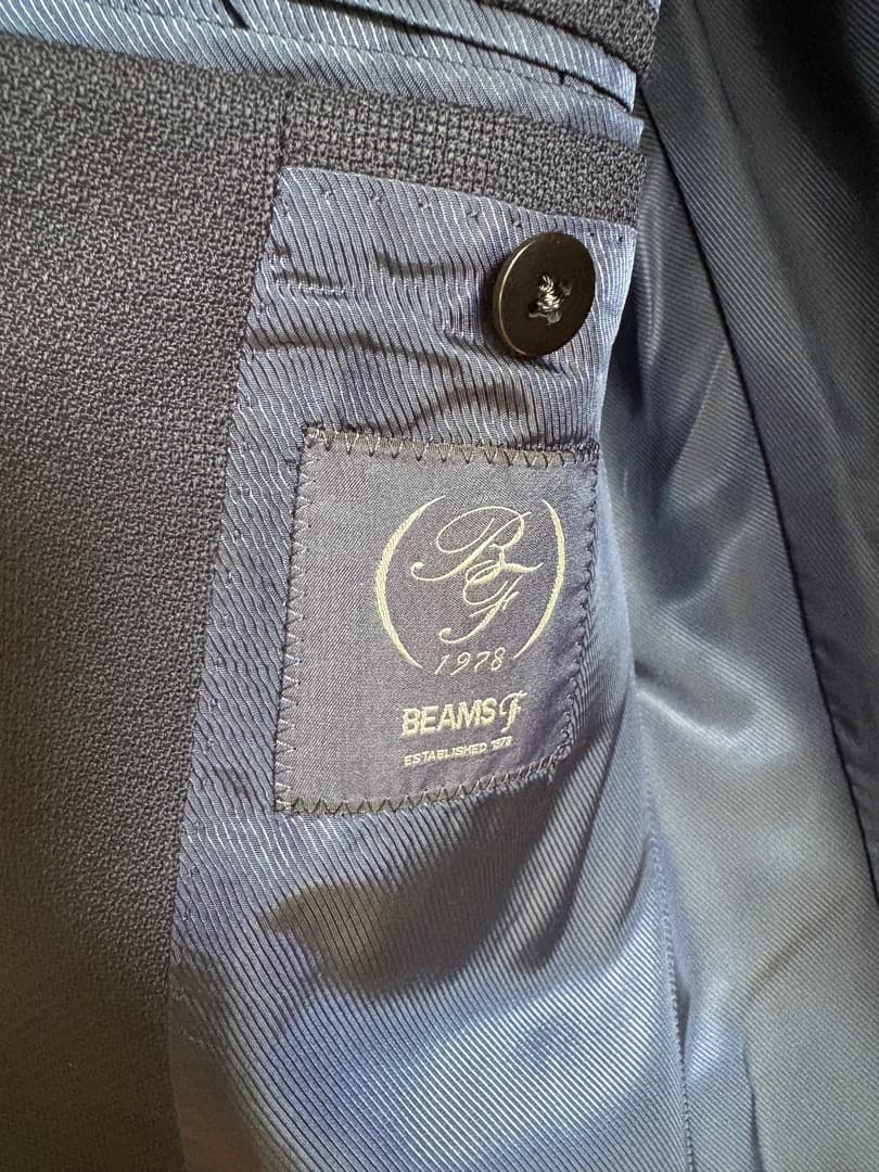 BEAMS F CANONICO ポップサックジャケット 42 日本製 ネイビー