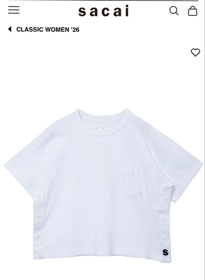 ゆう ★sacai サカイ★SCWお洗濯可能 現行発売中デザイン 24年