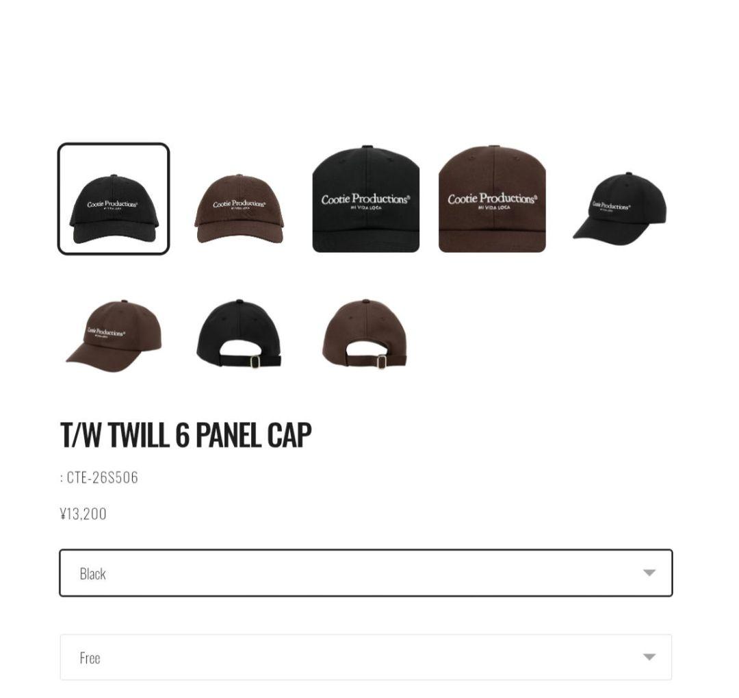 帽子 T/W Twill 6 Panel Cap