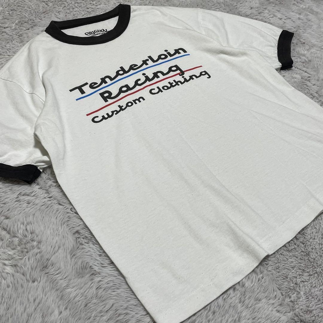 テンダーロイン　リンガーTシャツ　グラフィック　センタープリント　ホワイト　L