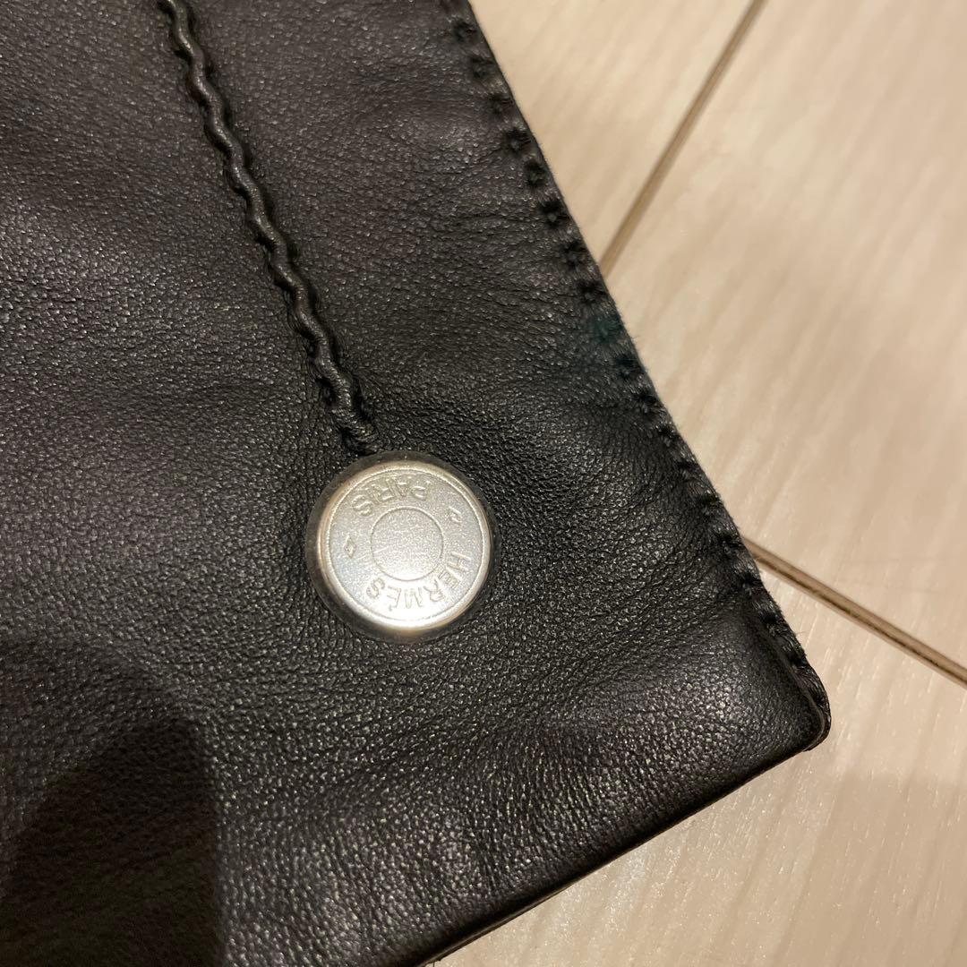 未使用　HERMES 黒　レザー　手袋 7.5