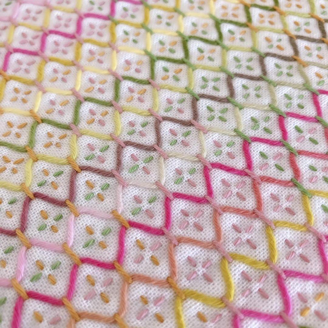 刺し子のふきん・たんぽぽ【ソルダム】