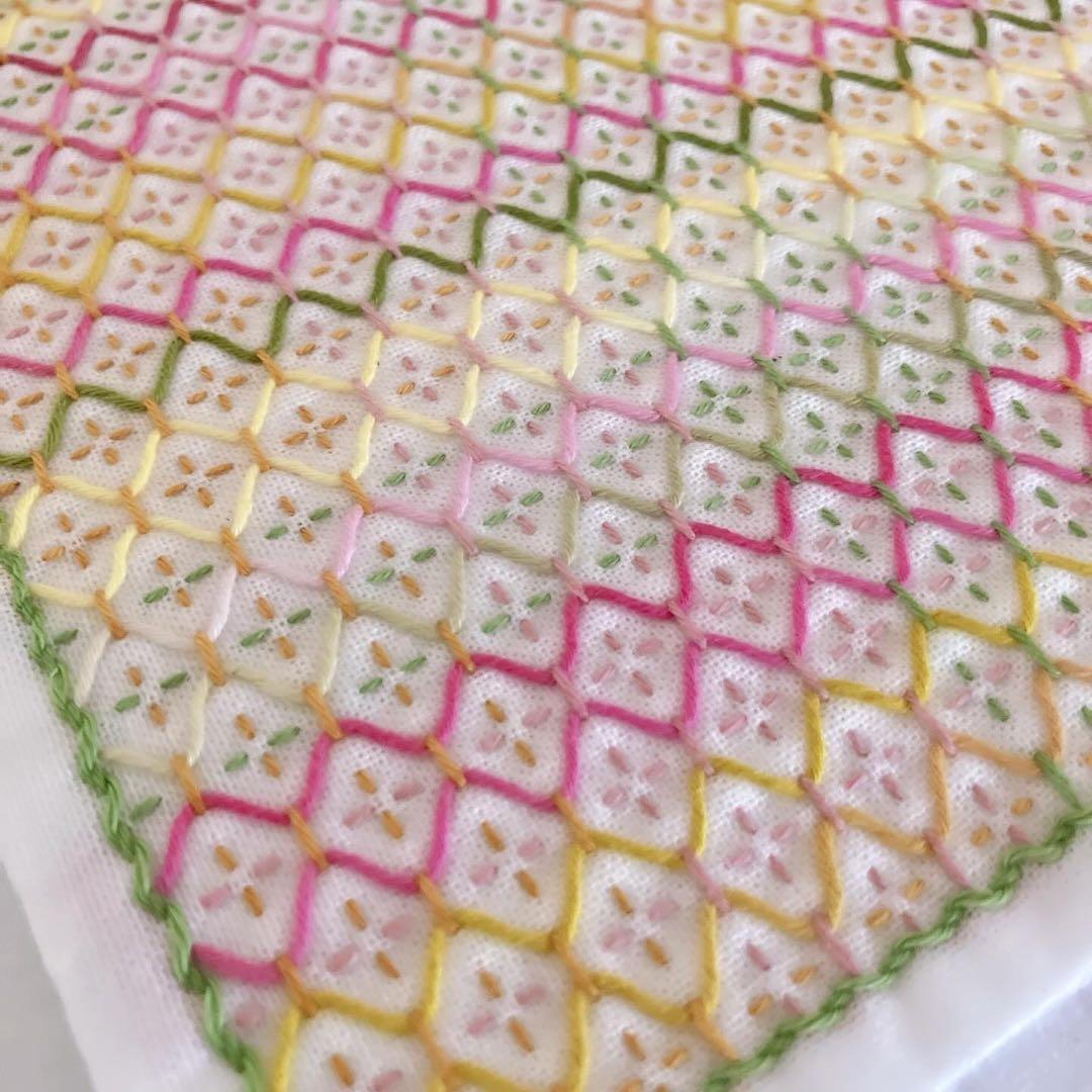 刺し子のふきん・たんぽぽ【ソルダム】