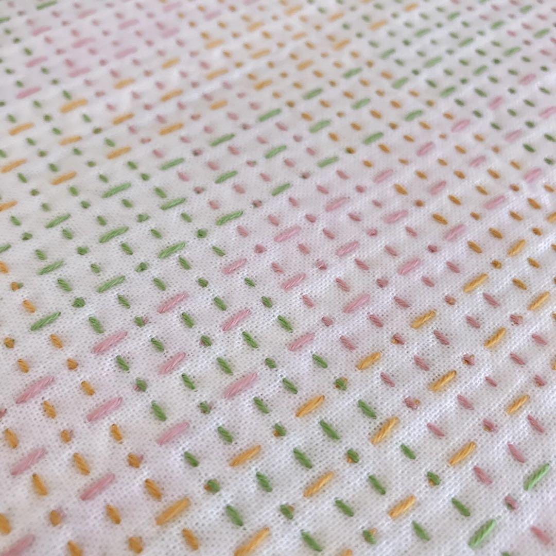 刺し子のふきん・たんぽぽ【ソルダム】