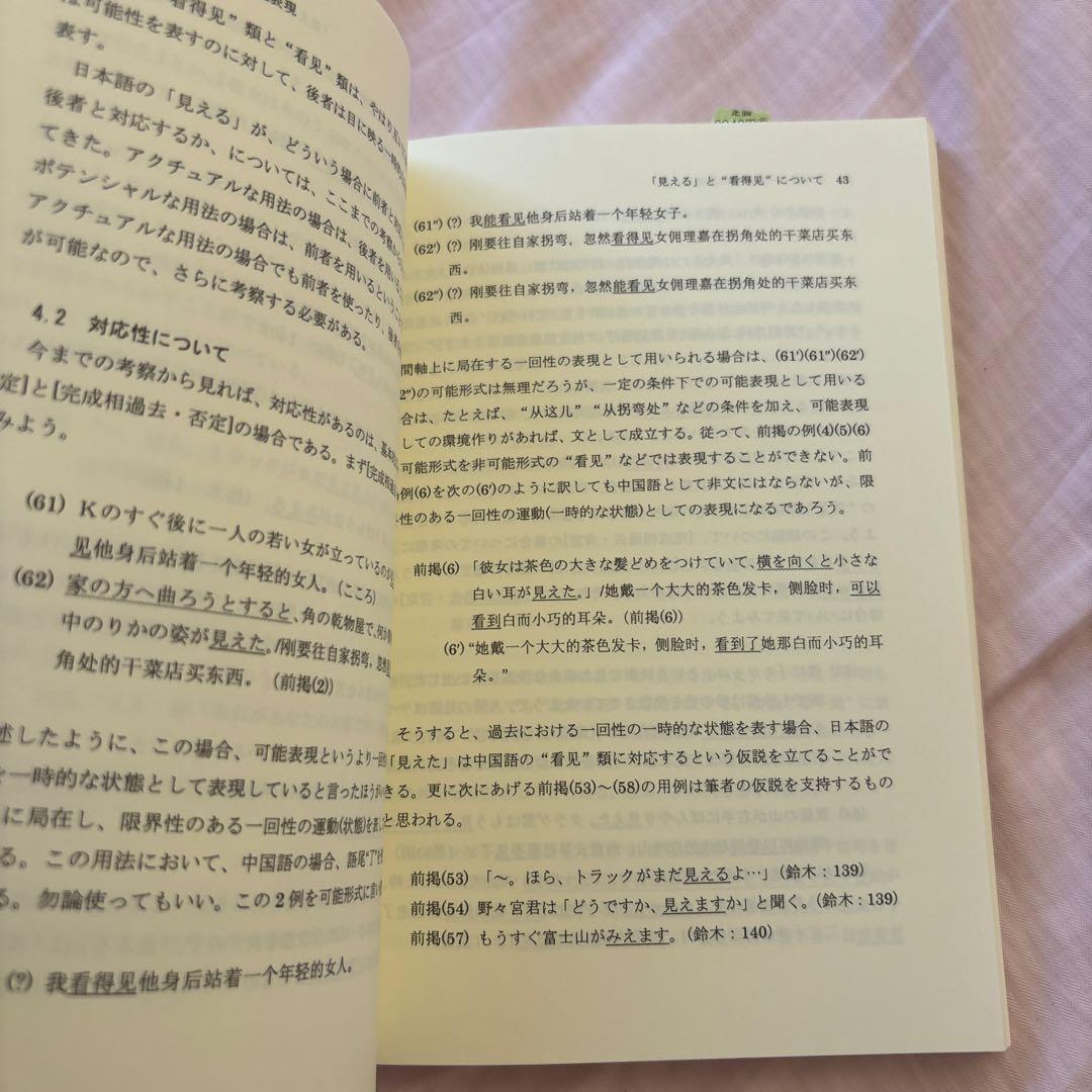 日本語と中国語の可能表現(絶版本) 日中対照言語学会編/白帝社②