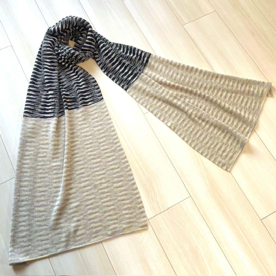 MISSONI・カシミヤ・ ニット・ロングマフラー・ストール・ミッソーニ・極美品