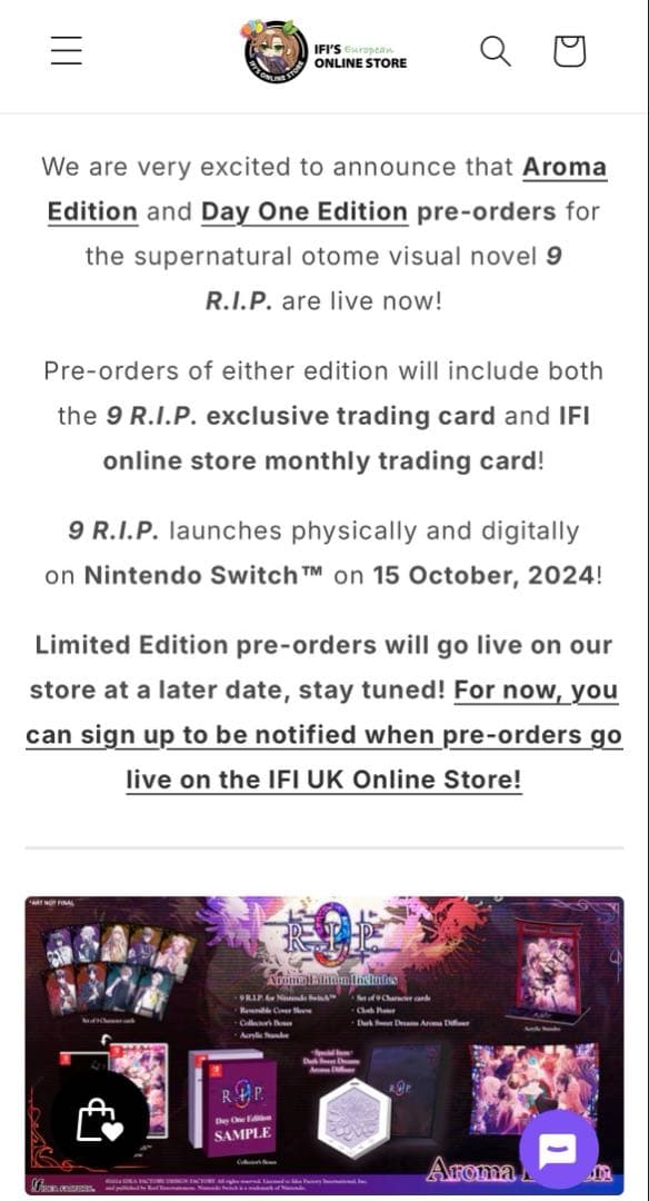 9 R.I.P –Aroma Edition – Nintendo Switch