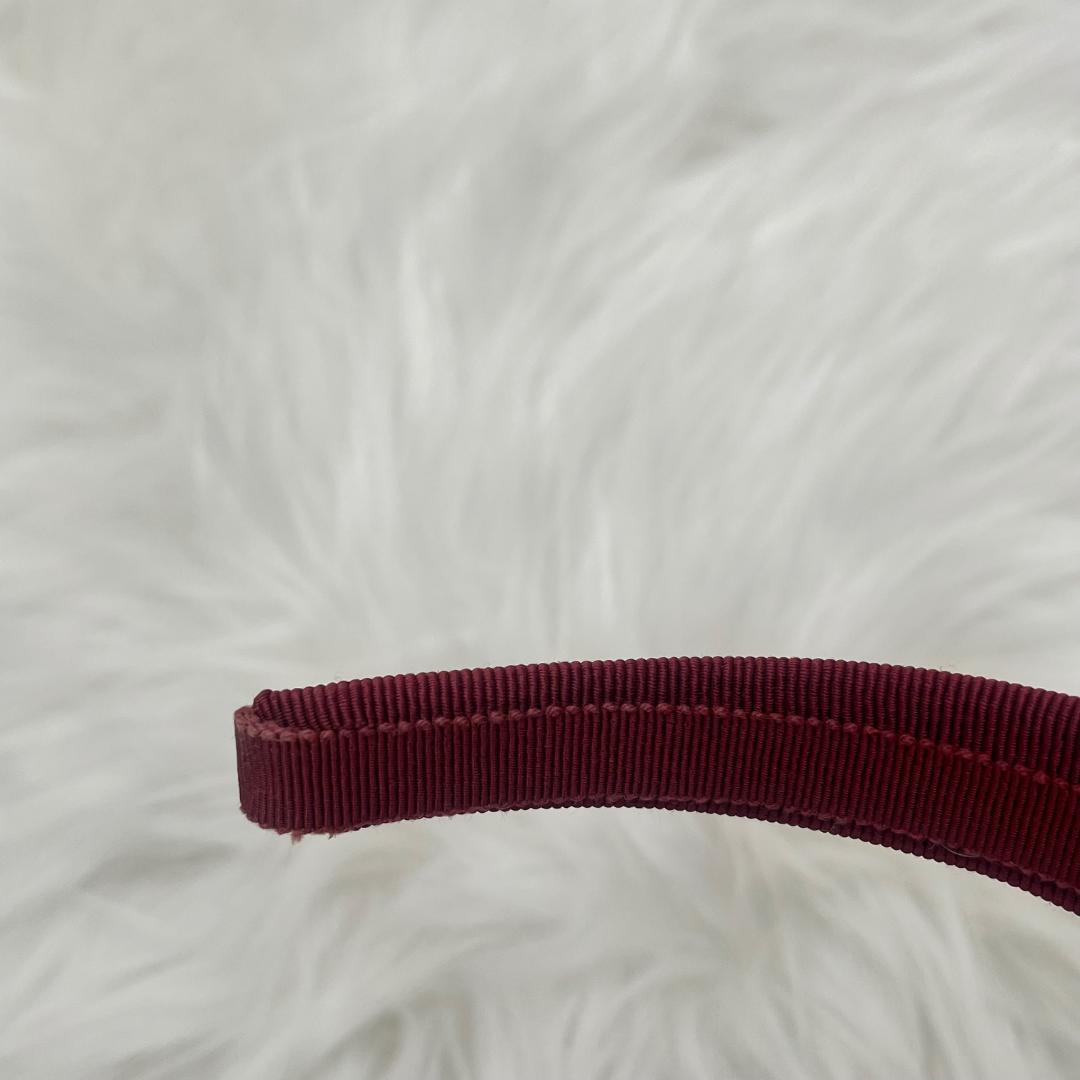 希少品美品✨Ferragamo フェラガモ カチューシャ　レッド　ロゴプレート