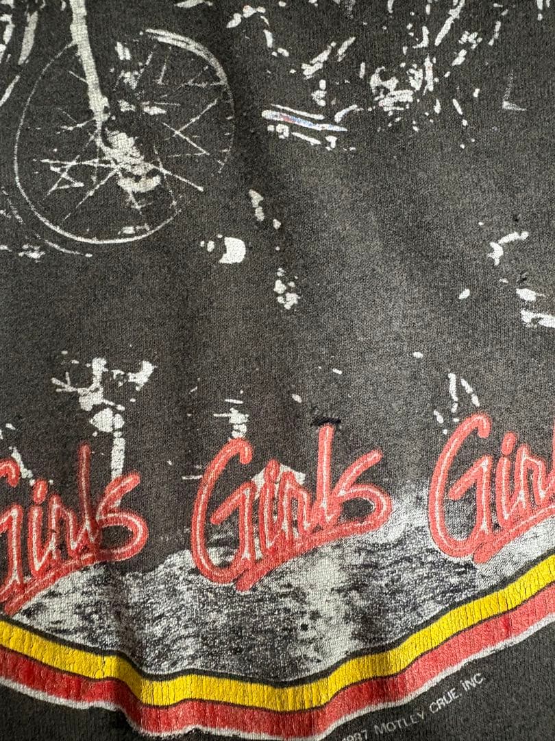 80s MOTLEY CRUE Girls,Girls,Girls Tシャツ