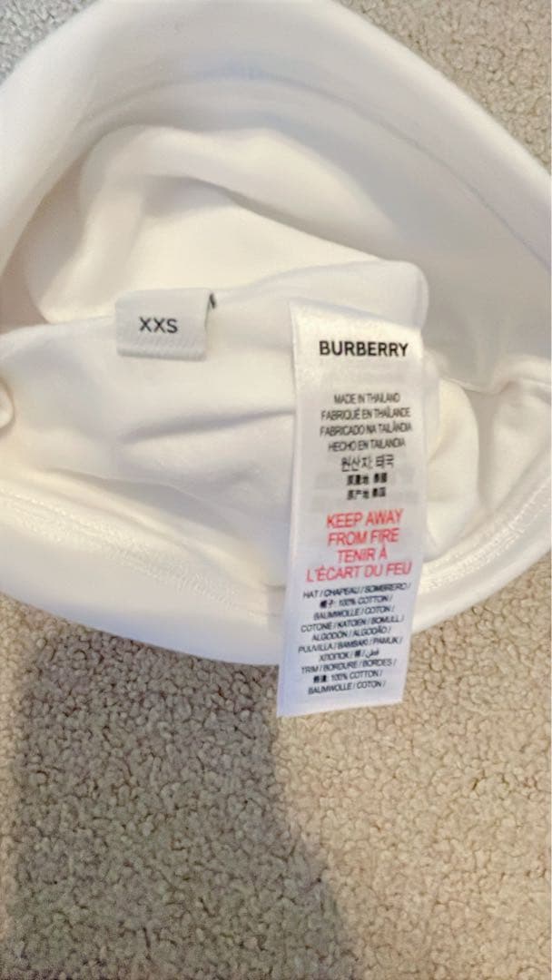 BURBERRY バーバリー ベビー服 ロンパース スタイ 帽子 1M 60cm