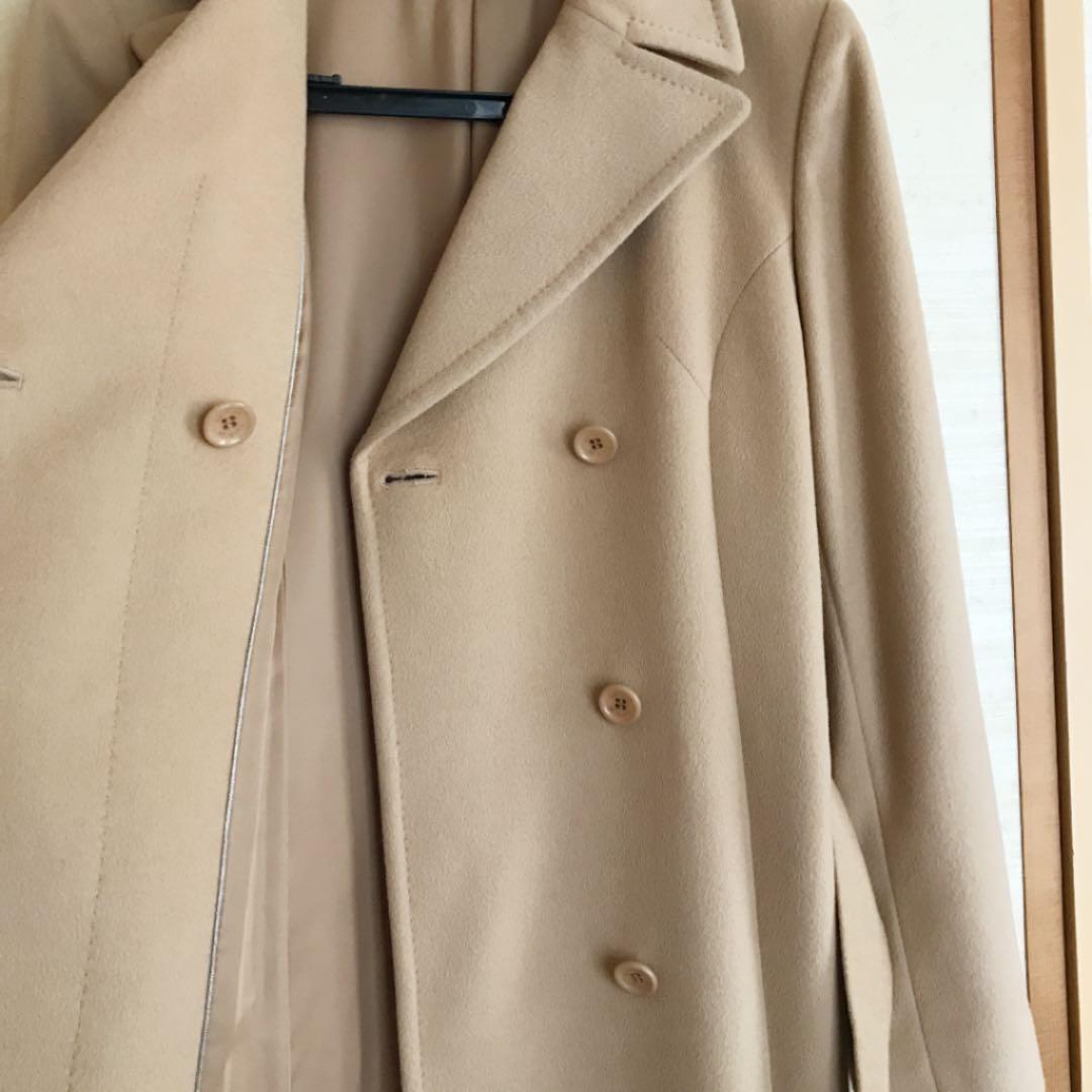 極美品！希少アンゴラカシミヤ　ロングコート　キャメル