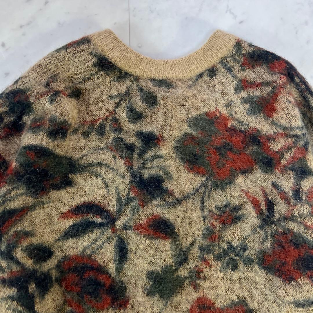 AMERI♡3WAY NOSTALGIC RUG KNIT フラワー ジャガー