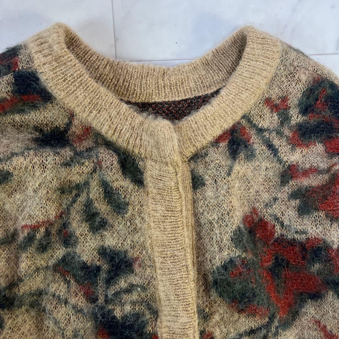 AMERI♡3WAY NOSTALGIC RUG KNIT フラワー ジャガー