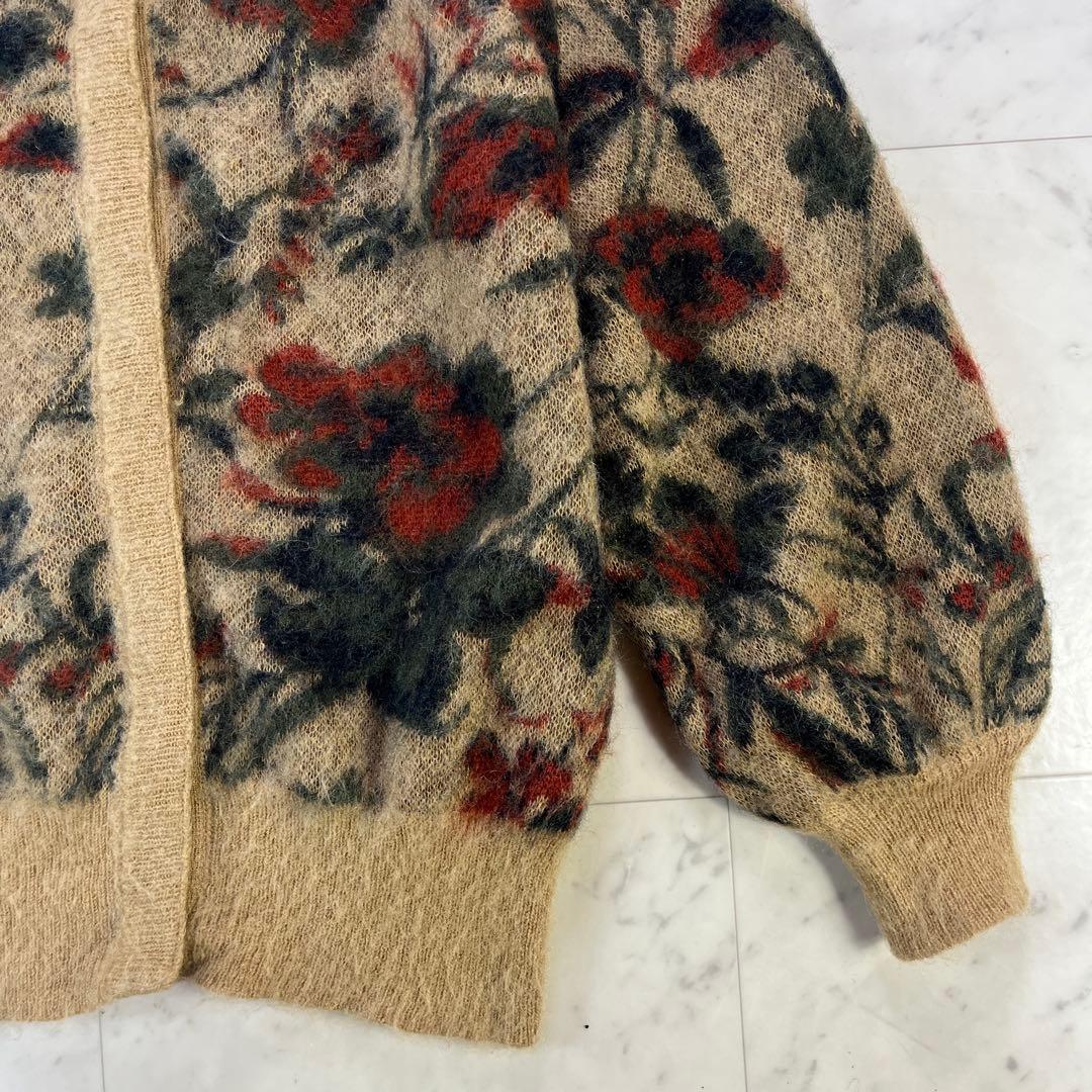 AMERI♡3WAY NOSTALGIC RUG KNIT フラワー ジャガー