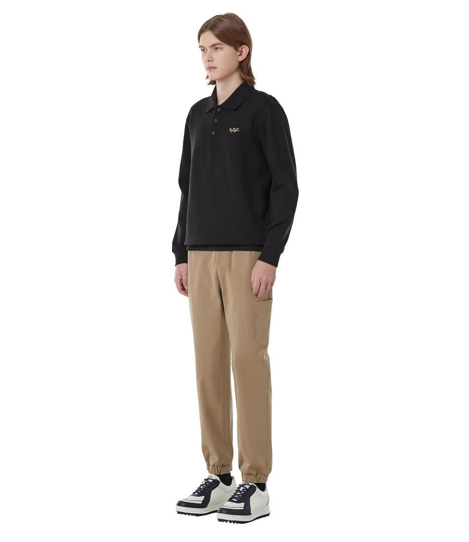 K【XS】A.P.C. 襟付きトップス ベージュ 長袖ポロシャツ