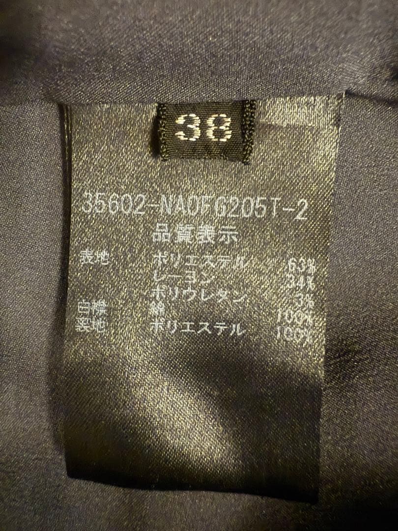 FOXEY グレー 長袖 ひざ丈ワンピース 襟付き