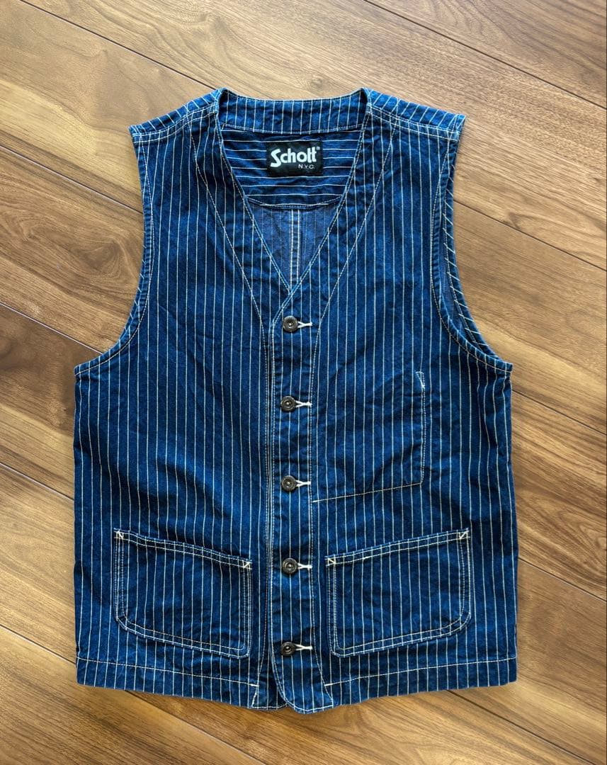 Schott オールドヒッコリージャケット& オールドヒッコリーベスト　セット