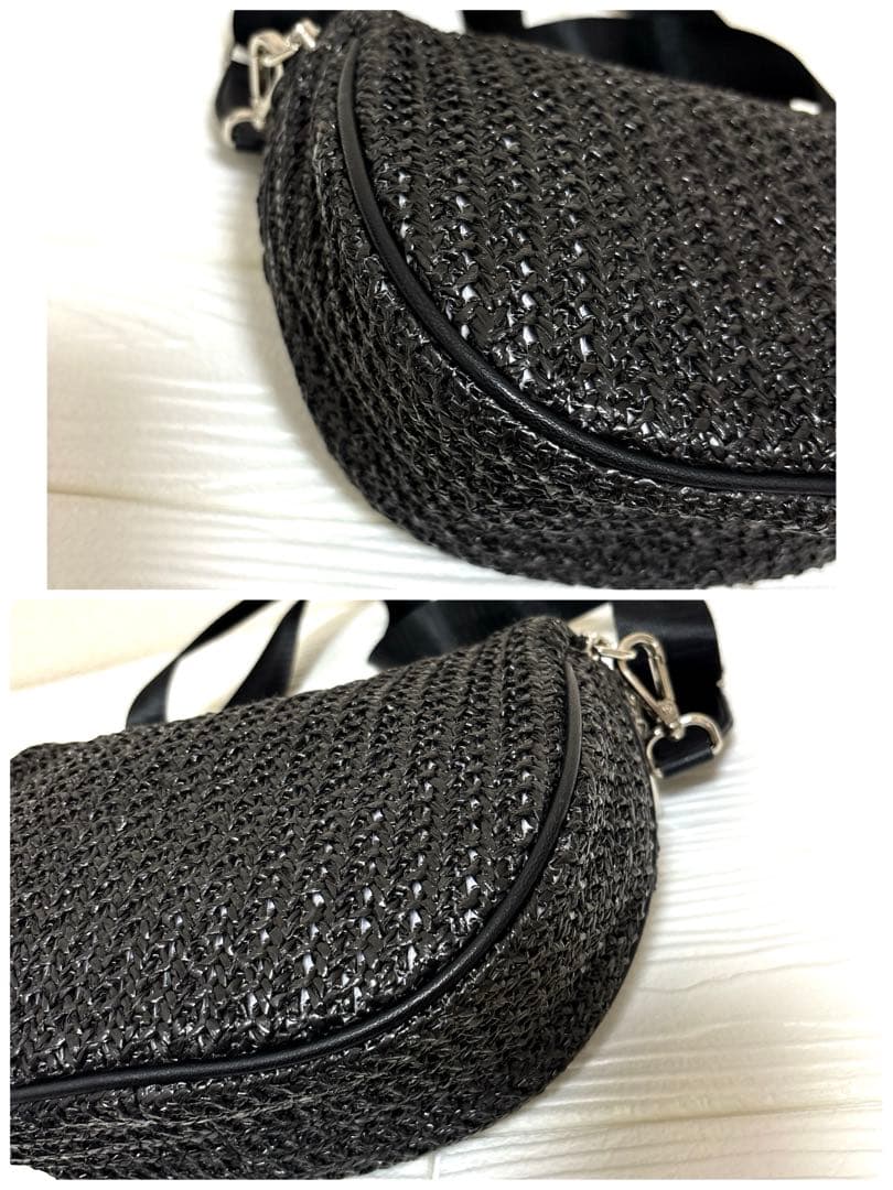 新品✨アジョリー サングラスポシェット ボディーバッグ　ショルダーバック 黒 夏