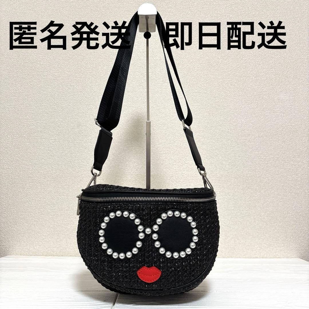 新品✨アジョリー サングラスポシェット ボディーバッグ　ショルダーバック 黒 夏