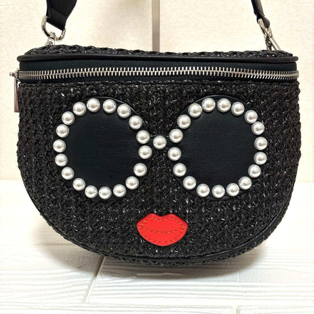 新品✨アジョリー サングラスポシェット ボディーバッグ　ショルダーバック 黒 夏