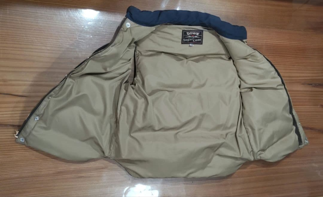 シュガーケーン　レザーヨーク　サイズM ダウンベスト　MSC12340　匿名