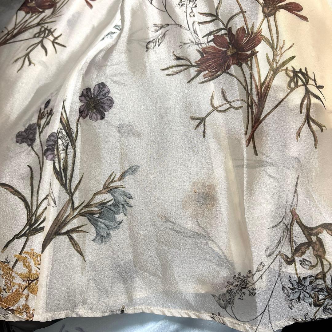 ⑧ フレイアイディー ボタニカルプリントシアータックスカート