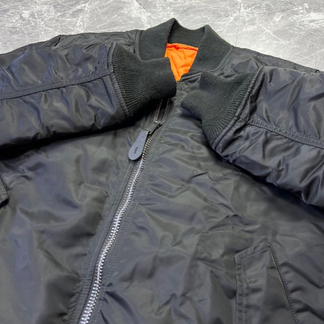 美品　アルファ　MA-1 フライトジャケット　リバーシブル　中綿　メンズ　M 黒