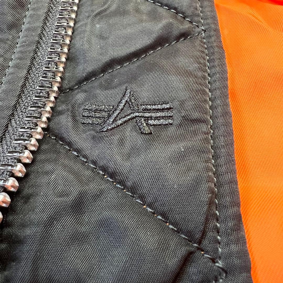 美品　アルファ　MA-1 フライトジャケット　リバーシブル　中綿　メンズ　M 黒