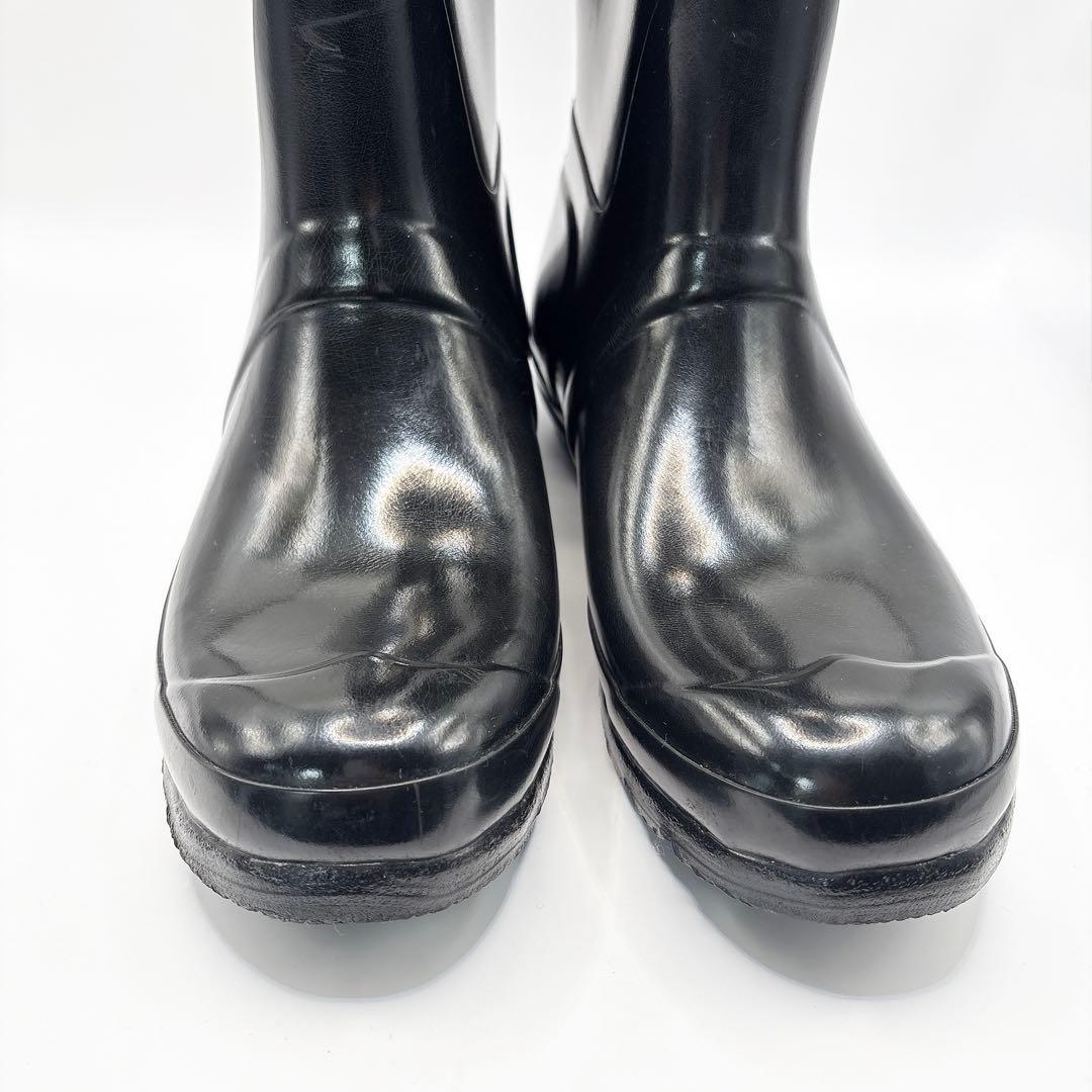 美品★HUNTER グロス　レインブーツ　ブラック UK6