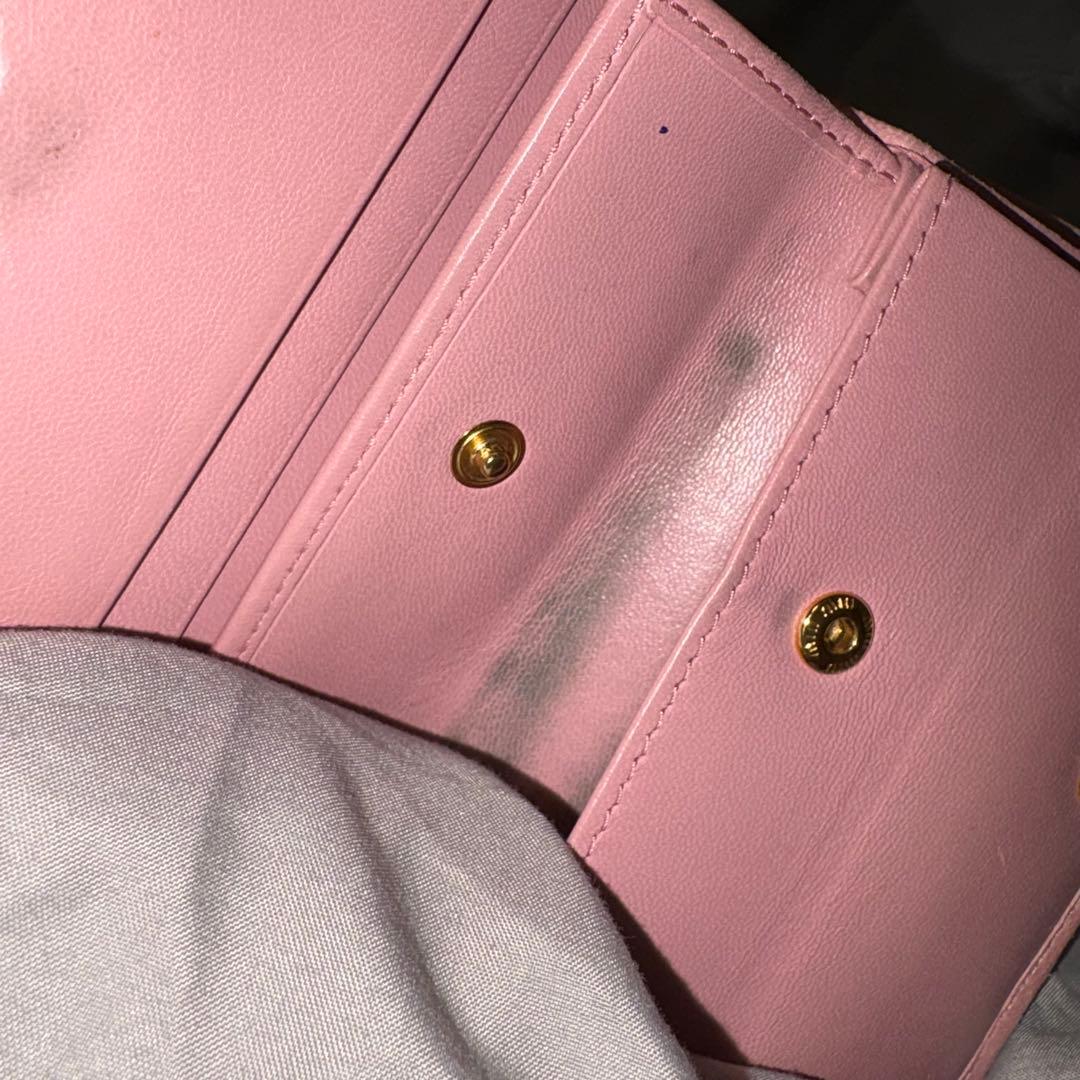 miumiu 二つ折り財布 ピンク アラバストロ ケース マテラッセ