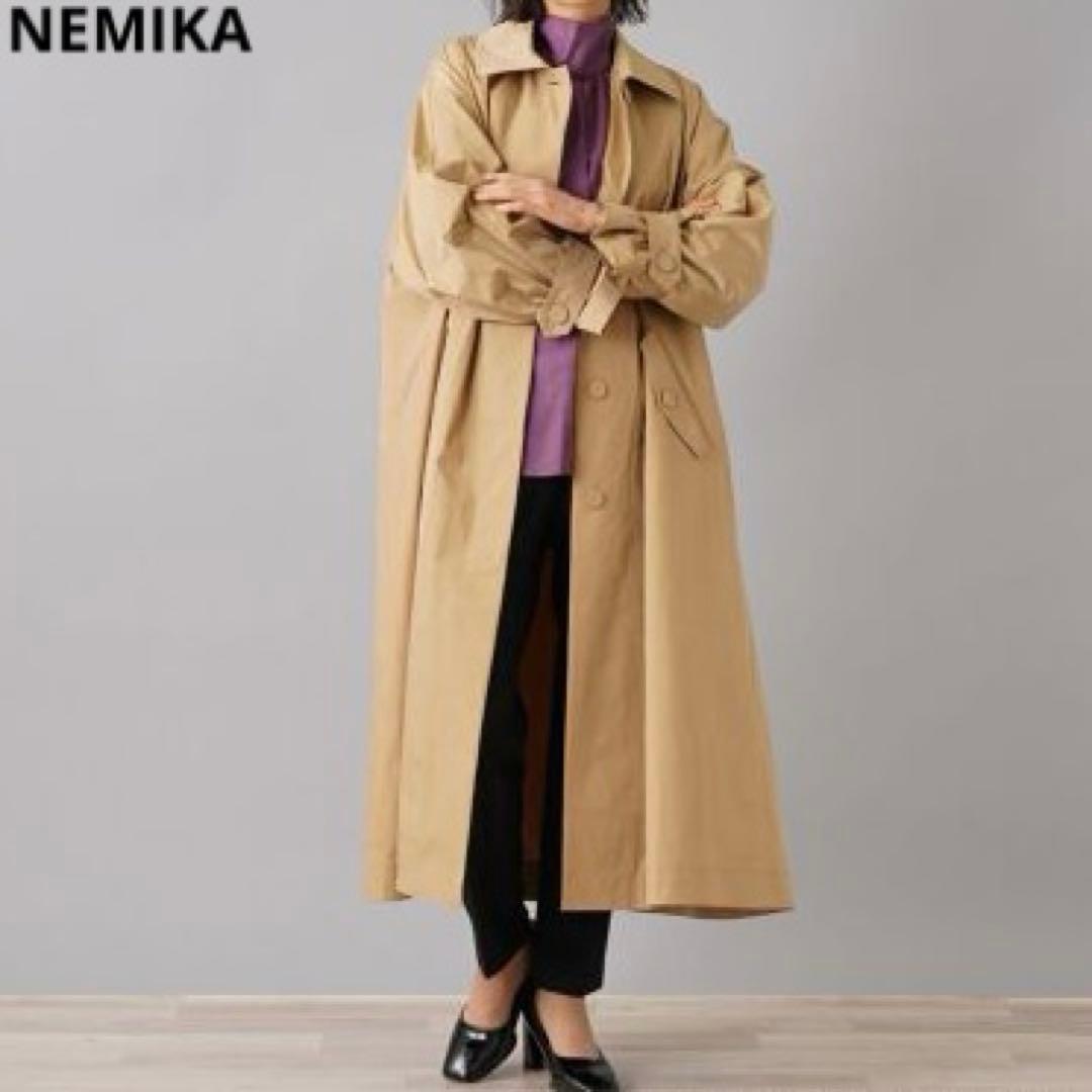 【大草直子さん×NEMIKA】　ステンカラーコート　ロングコート　日本製