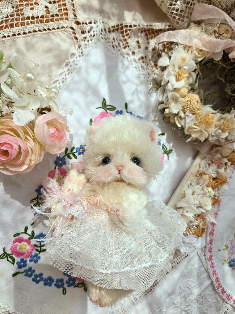ꫛꫀꪝ ふわふわこねこちゃん♡ テディベア