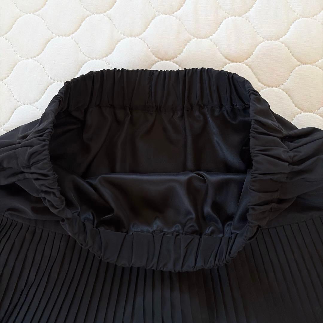 【極美品】BEARDSLEY プリーツティアードスカート　ブラック　Fサイズ