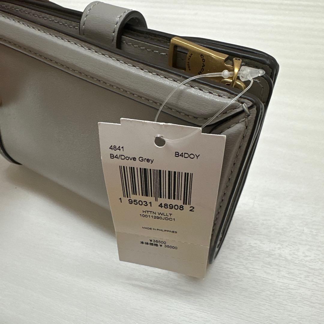 【未使用】COACH グレー 二つ折り財布